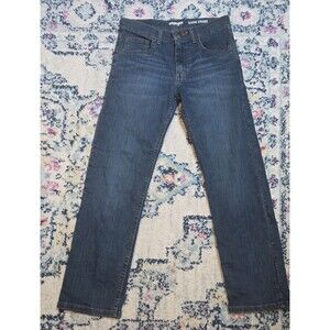 Wrangler Classic Straight Jeans Boys Sz 12 Regular Dark Wash Stretch Denim